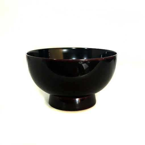堅地　高丸汁椀　溜内黒