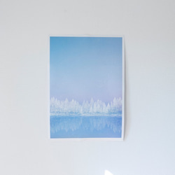 [50% 折扣] A2 海報，描繪了霜凍樹木和雪天 第2張的照片