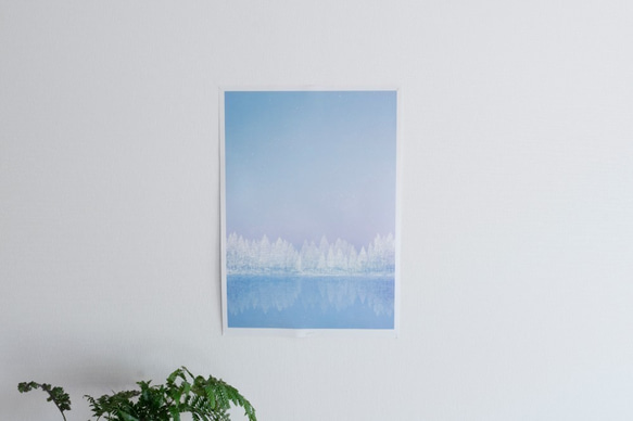 [50% 折扣] A2 海報，描繪了霜凍樹木和雪天 第3張的照片