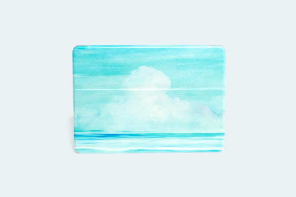 描繪夏日天空和大海的 iPad 外殼 第1張的照片