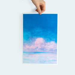 [50% 折扣] A4 尺寸海報描繪黃昏海灘 第2張的照片