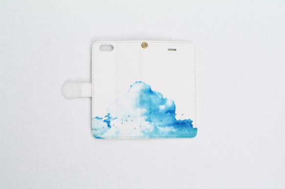 訂單生產]手帳式iPhone外殼“藍雲”。 第2張的照片