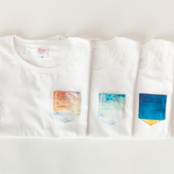 ポケットTシャツ「赤い空」 2枚目の画像