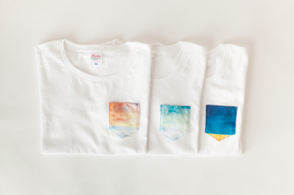 ポケットTシャツ「赤い空」 2枚目の画像