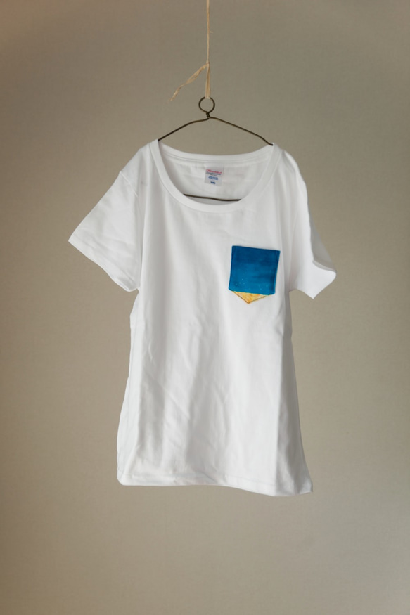 口袋T恤「靛藍天空」 第1張的照片
