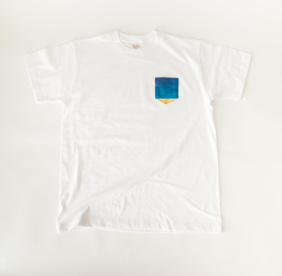 口袋T恤「靛藍天空」 第4張的照片