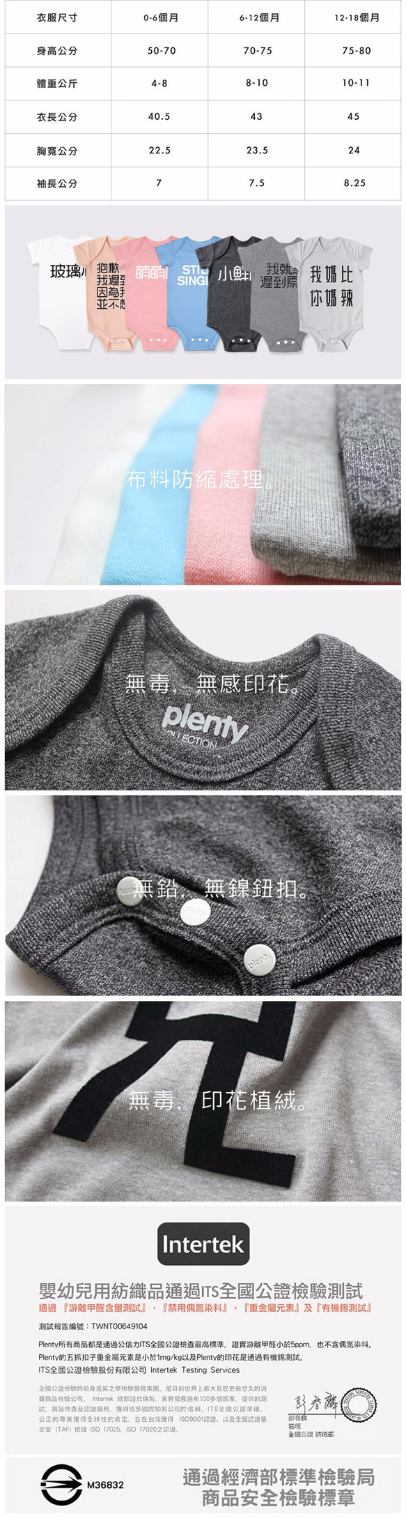 Plenty 短袖包屁衣-妹(蜜桃橘) 第2張的照片