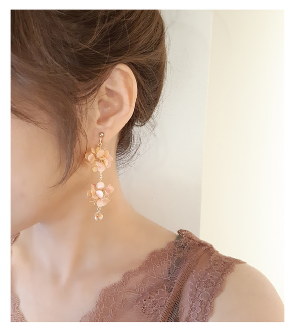 ポップコーンサクラソルトフレーバー️Earrings/ Ear Pins / Ear Clips / Resin（One Pa 2枚目の画像