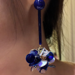 秋冬星空閃亮淚光（星空藍Navy）一對 第2張的照片