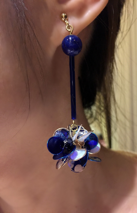 秋冬星空閃亮淚光（星空藍Navy）一對 第2張的照片