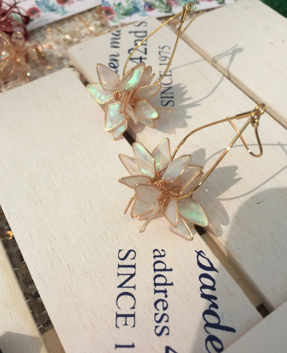 向星星許願⭐︎耳環/耳針/樹脂 第2張的照片