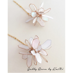 Funk Crystal 放克水晶垂墜金鍊耳環/耳針/樹脂(一對)可單賣 第2張的照片