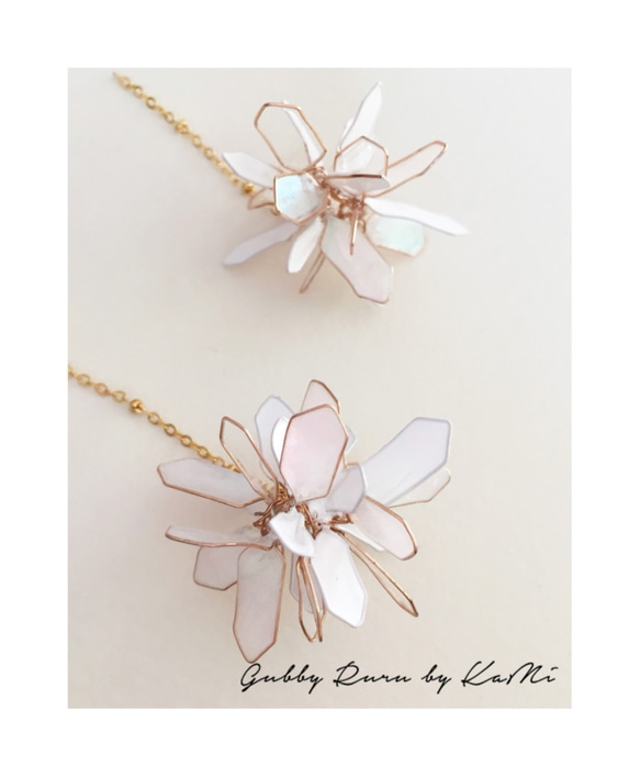 Funk Crystal 放克水晶垂墜金鍊耳環/耳針/樹脂(一對)可單賣 第2張的照片