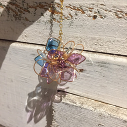 紫陽花繡球花球垂墜耳環新色⭐︎耳環/耳針/樹脂(一對) 第1張的照片