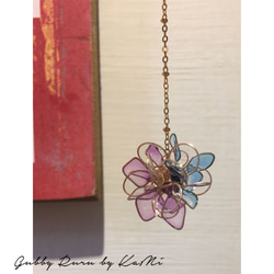 紫陽花繡球花球垂墜耳環新色⭐︎耳環/耳針/樹脂(一對) 第2張的照片