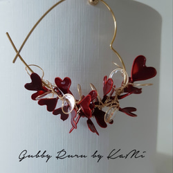 深紅ノ心⭐︎耳環/耳針/樹脂耳環/手工製作(數量限定） 第2張的照片