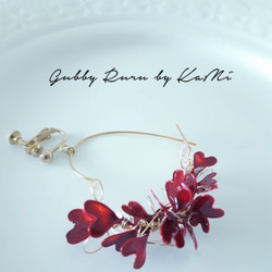 深紅ノ心⭐︎耳環/耳針/樹脂耳環/手工製作(數量限定） 第3張的照片