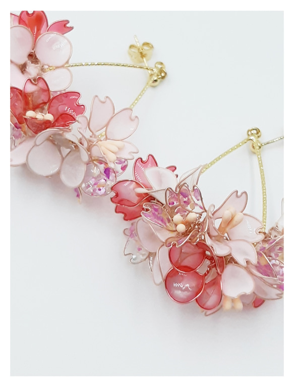 懸垂憐愛彩花（櫻花色）一對 第1張的照片