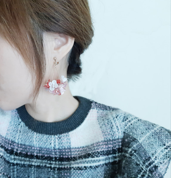 懸垂憐愛彩花（櫻花色）一對 第4張的照片