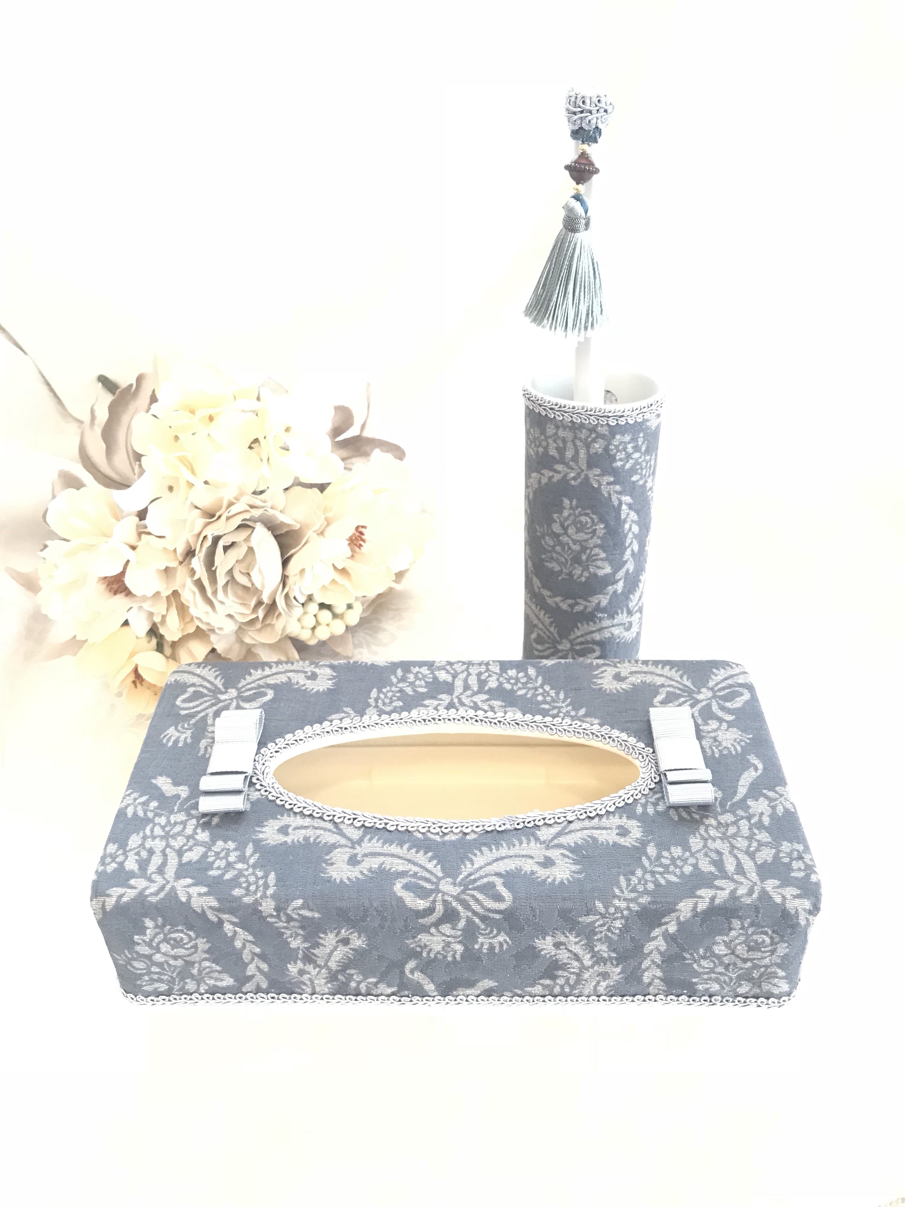 バラのガーランド♡ティッシュボックス&ハンディモップ