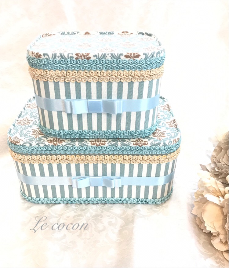 【セット】メイクボックス（大）&メイクボックス（中）裁縫箱 救急箱'ヘアアクセ収納