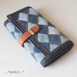 sold ont)デニムリメイク＊フリル＊長財布＊ジーンズリメイク 長