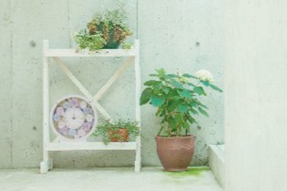 花時計・置時計・丸時計・ドライフラワー cocoon flower clock 母の日ギフト 4枚目の画像
