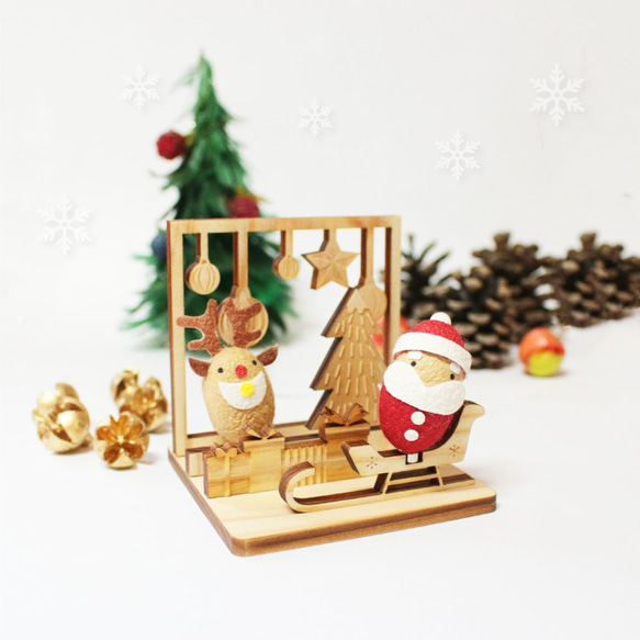 新品　木製だけ　クリスマスの飾り付の土台として　自分の好きな飾り付を クリスマスツリー オーナメント 木製 クリスマスツリー cocoon