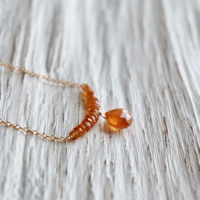オレンジガーネットのネックレス NE-GF-25
