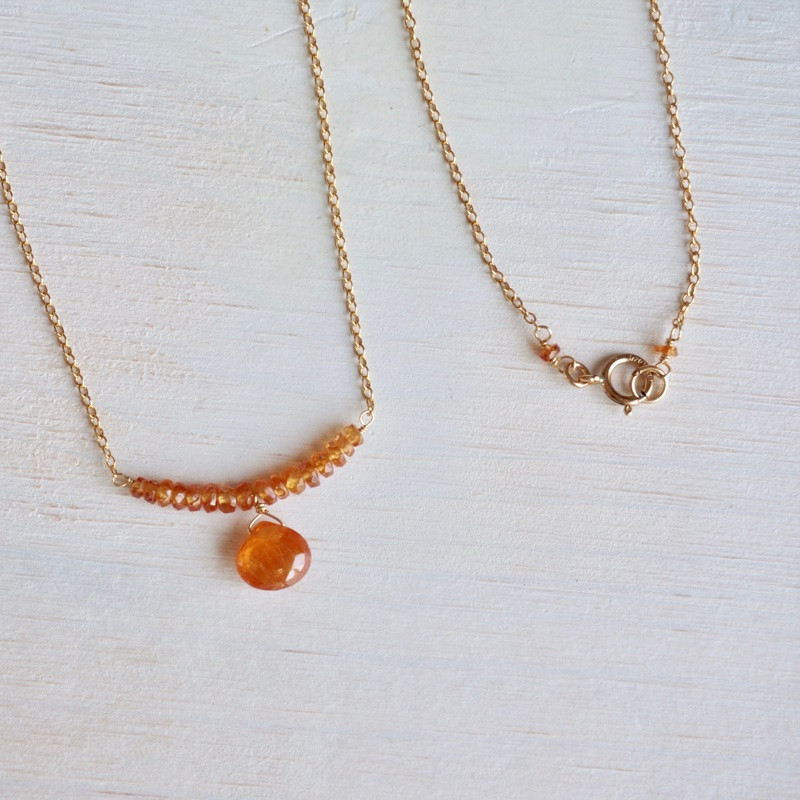 オレンジガーネットのネックレス NE-GF-25