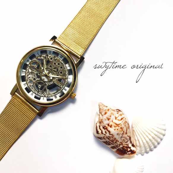大人気商品】夏のクリアウォッチゴールド 腕時計　メンズ レディース 兼用 シンプル ギフト プレゼント 腕時計 1枚目の画像