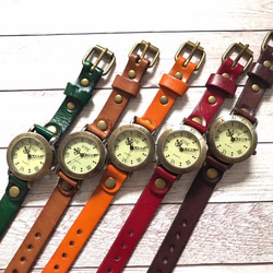 刻印可能】夏のレザーウォッチ　腕時計 メンズ レディース シンプル ギフト 人気 プレゼント 時計 おしゃれ 2枚目の画像