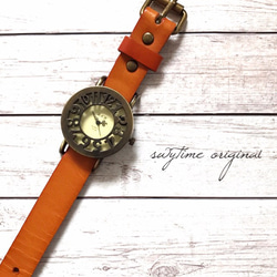 夏のレザーウォッチ ライトブラウン 腕時計 メンズ レディース