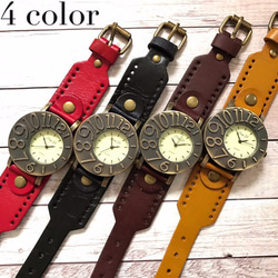 選べる腕時計のアンティーク文字盤　時計　素材　リメイク　フェイス　ハンドメイド　材料　金　パーツ 4枚目の画像