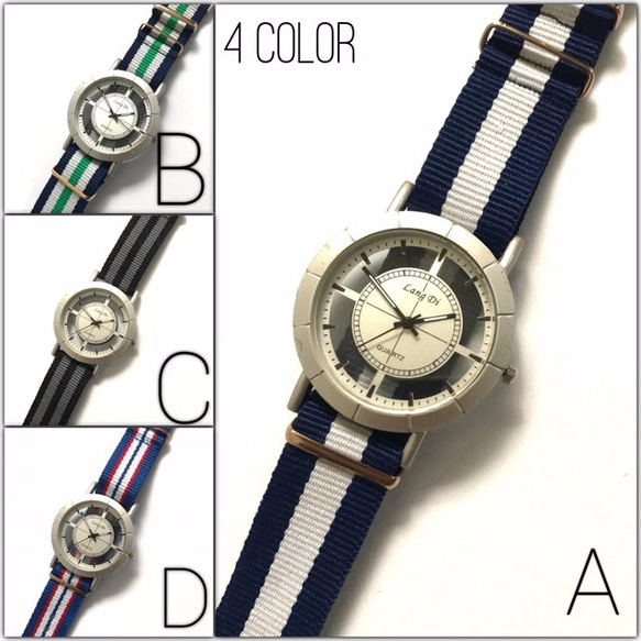 NATOタイプベルト フリーサイズ 腕時計 レディース シンプル ギフト 人気 プレゼント 時計 おしゃれ 安い かわい 5枚目の画像