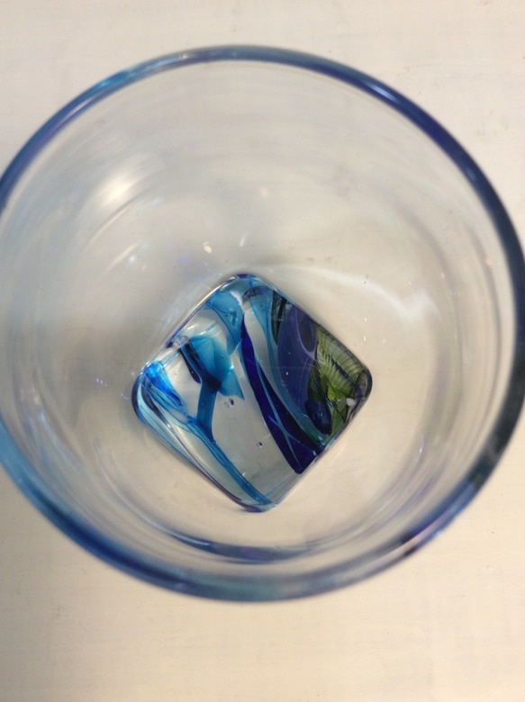 酒杯「流彩グラス」（青-1) 5枚目の画像