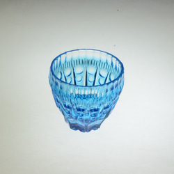 元町切子グラス「晶」（水色-1） 1枚目の画像