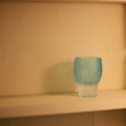 元町切子　酒杯「氷杯」（水色） 5枚目の画像