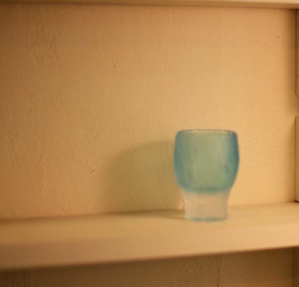 元町切子　酒杯「氷杯」（水色） 5枚目の画像