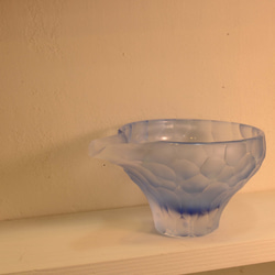 元町切子　片口「氷杯」（青） 6枚目の画像