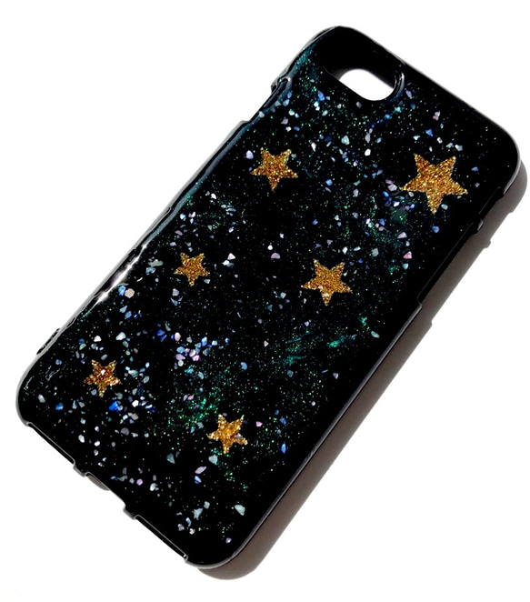 キラキラお星様 オーロラ風iPhoneケース スマホケース iPhone