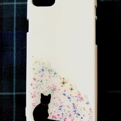猫のキラキラスマホケース iPhoneケース 4枚目の画像