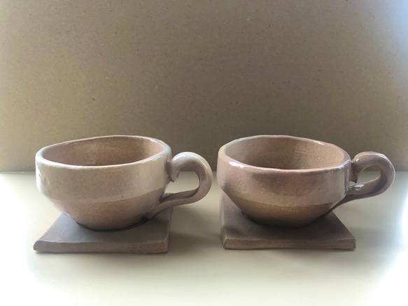 コーヒーカップ&ソーサー（粉引き） 2枚目の画像