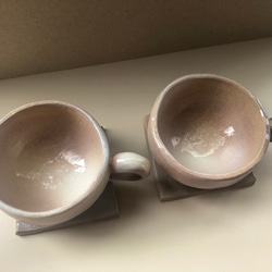 コーヒーカップ&ソーサー（粉引き） 3枚目の画像