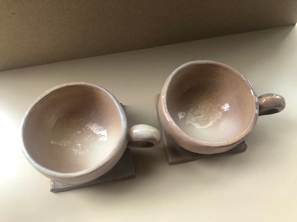 コーヒーカップ&ソーサー（粉引き） 3枚目の画像