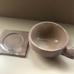 コーヒーカップ&ソーサー（粉引き） 4枚目の画像