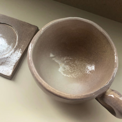 コーヒーカップ&ソーサー（粉引き） 5枚目の画像