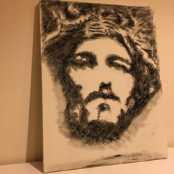 木炭アート Jesus ジーザス 530×420 3枚目の画像