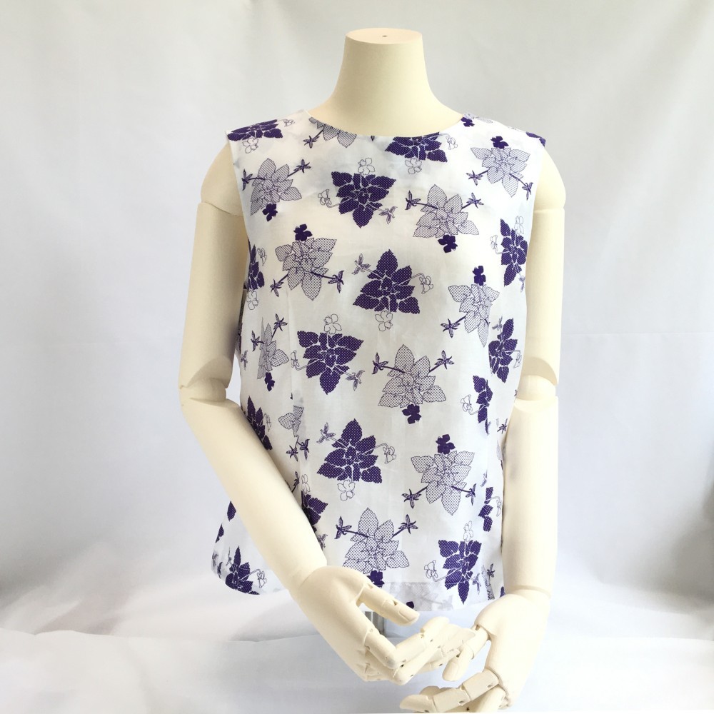 セール中　爽やかノースリーブブラウス /スミレ　秋まで活躍　ジャケットやニ国内は通常クリックポスト（郵便受けに投