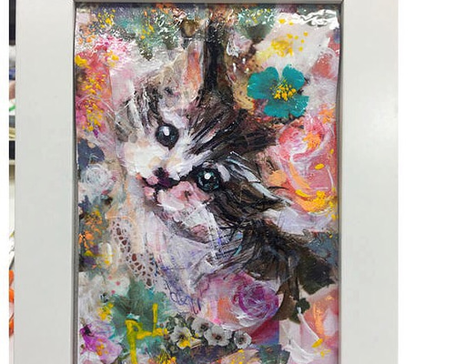 花かくれんぼ 絵画原画 絵画 peachppp 通販 5250335｜Creema(クリーマ)